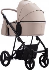 Детская коляска 2 в 1 Bebetto Flavio PRO 02 cappuccino, 100% Эко-кожа